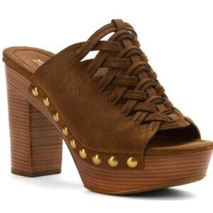 Michael Kors Suede Westley Open-Toe Mule 9.5